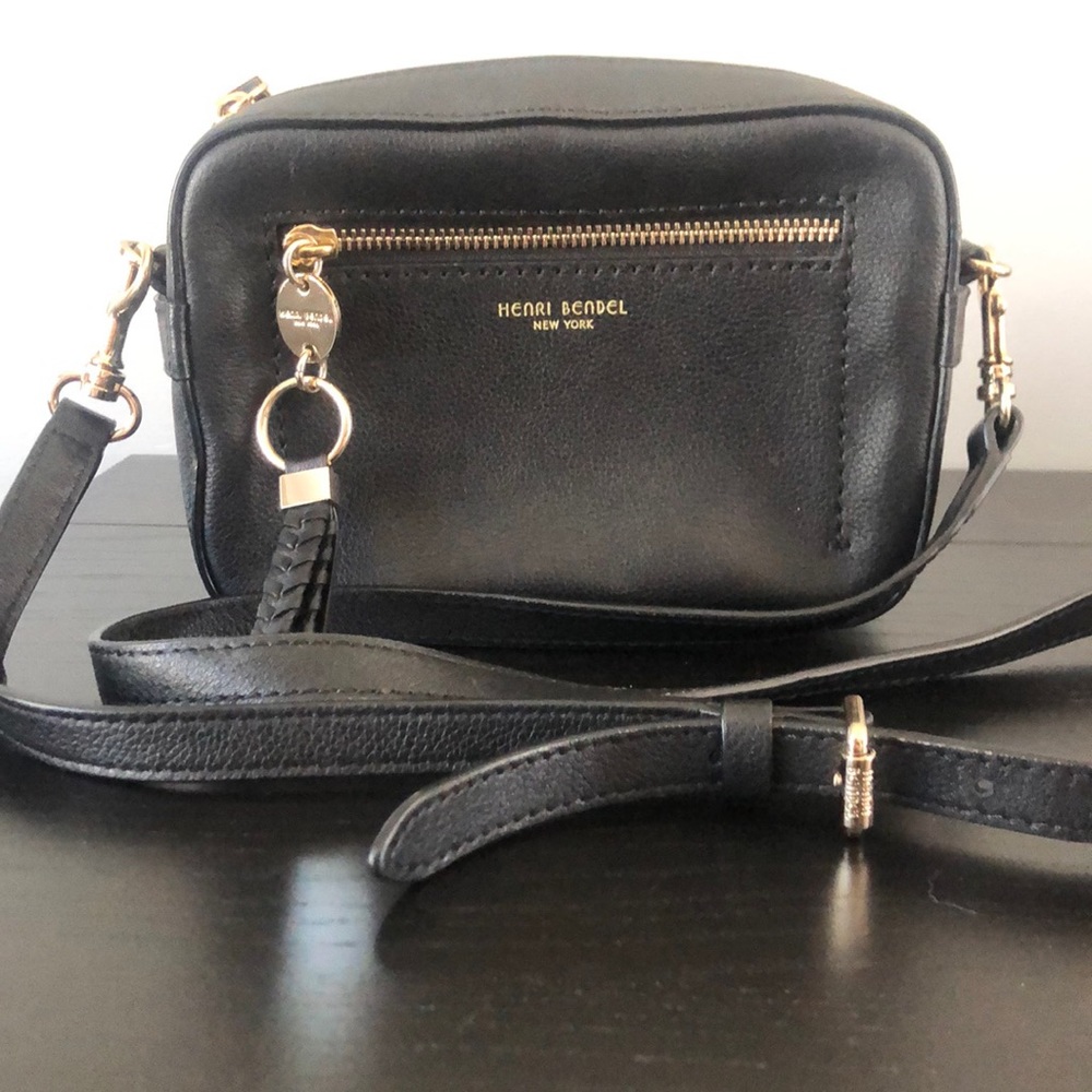 Henri Bendle small black leather cross body bag